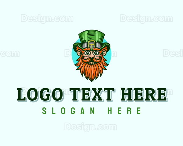 Irish Leprechaun Folklore Logo