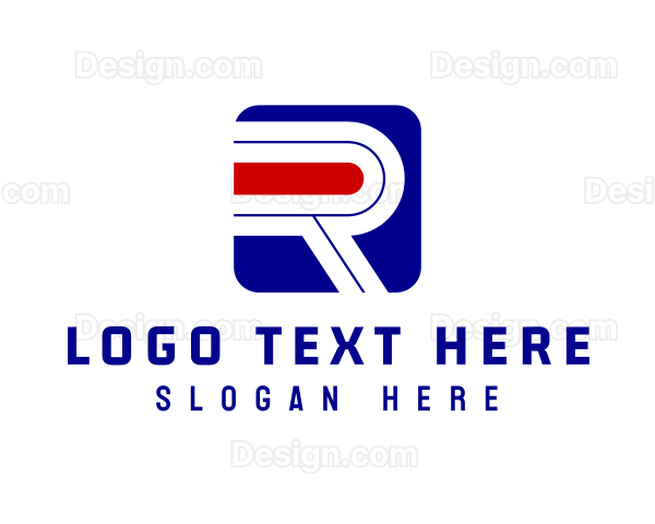 Modern Business Letter R Logo