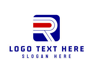 Modern Business Letter R logo