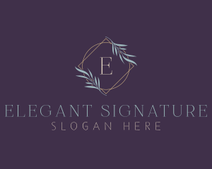 Luxe Ornamental Leaf logo design