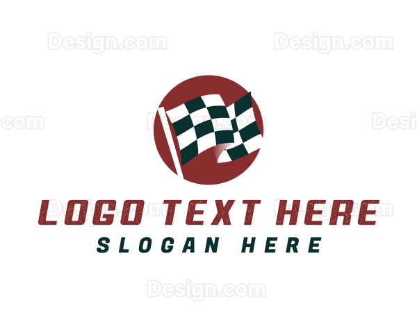 Car Racing Flag Logo