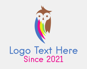 Owl Print Shop Mascot logo