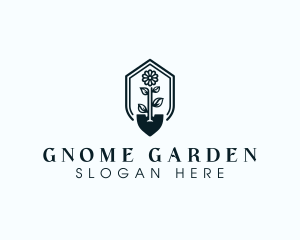 Flower Gardening Shovel logo design