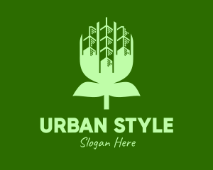 Green Flower Cityscape logo