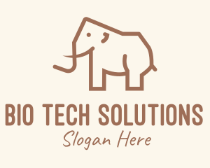 Brown Mammoth Elephant logo design