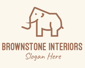 Brown Mammoth Elephant logo