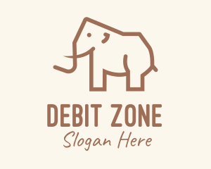 Brown Mammoth Elephant logo design