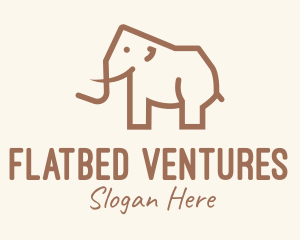 Brown Mammoth Elephant logo design