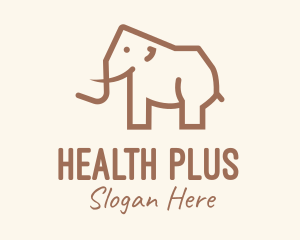 Brown Mammoth Elephant logo design