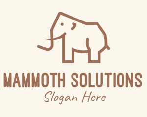 Brown Mammoth Elephant logo