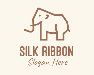 Brown Mammoth Elephant logo design