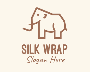 Brown Mammoth Elephant logo design