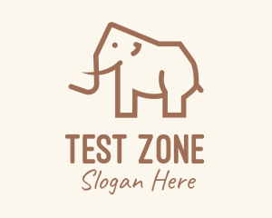 Brown Mammoth Elephant logo design