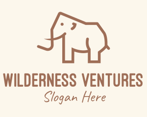 Brown Mammoth Elephant logo