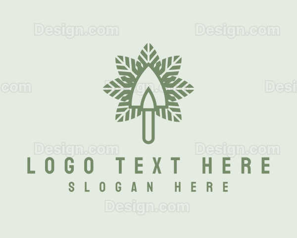 Nature Leaf Shovel Logo