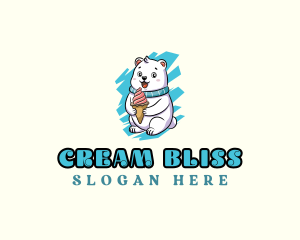 Polar Bear Ice Cream logo design