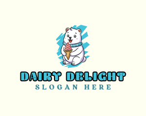 Polar Bear Ice Cream logo design