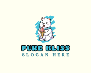 Polar Bear Ice Cream logo design