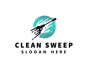 Pressure Washer Cleaning Equipment logo design