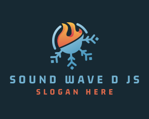 Cold Snowflake Heat logo design