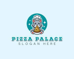 Cat Pizza Culinary logo design