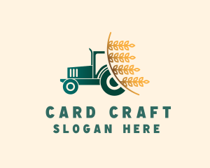 Wheat Farm Tractor logo design