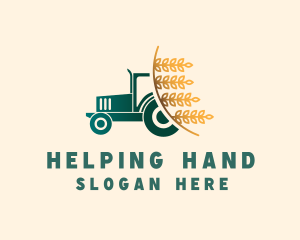 Wheat Farm Tractor logo design