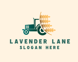 Wheat Farm Tractor logo design