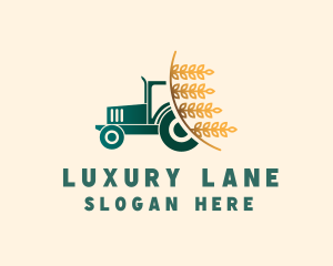 Wheat Farm Tractor logo design