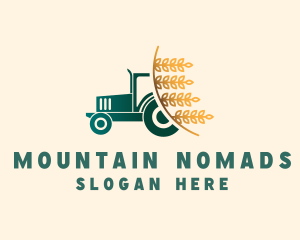 Wheat Farm Tractor logo design