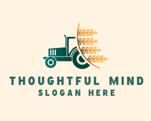 Wheat Farm Tractor logo design