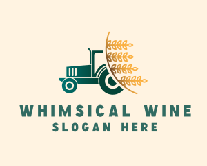 Wheat Farm Tractor logo design