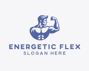 Bicep Flex Workout logo design