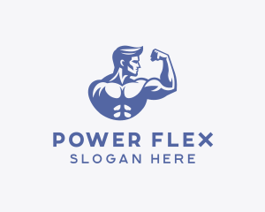 Bicep Flex Workout logo design