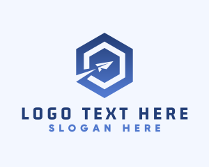 Paper Plane Logistics Hexagon logo