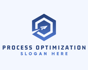 Paper Plane Logistics Hexagon logo