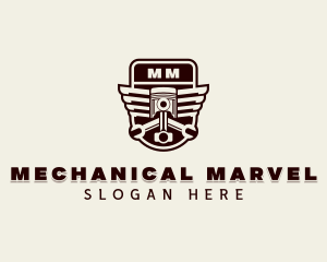 Piston Mechanical Engine logo design