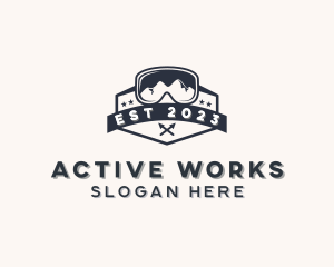 Outdoor Hiking Goggles logo design