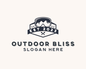 Outdoor Hiking Goggles logo design