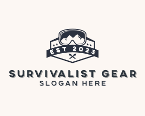 Outdoor Hiking Goggles logo design