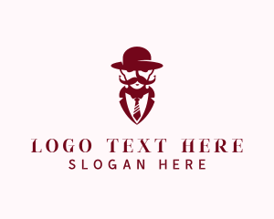 Gentleman Mustache Grooming logo