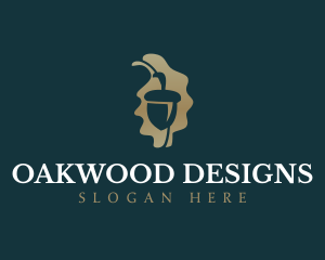 Acorn Oak Leaf  logo design