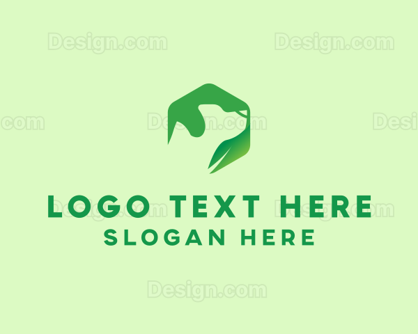 Green Leaf Dog Logo