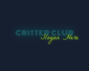 Neon Bar Wordmark logo design