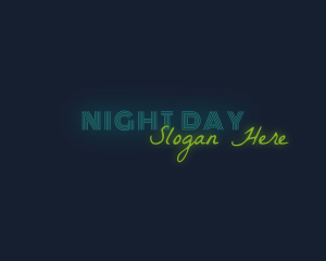 Neon Bar Wordmark logo design