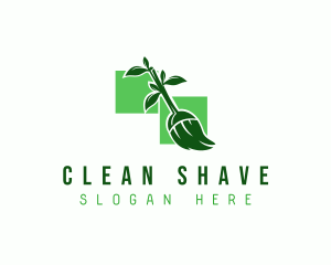 Natural Cleaning Broom logo design