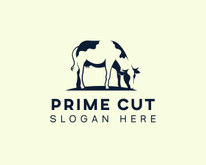 Livestock Cow Farmer logo design