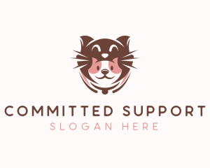 Cat Puppy Pet Care logo design