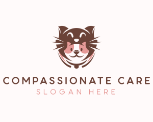 Cat Puppy Pet Care logo design