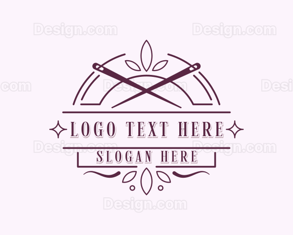 Needle Seamstress Alteration Logo